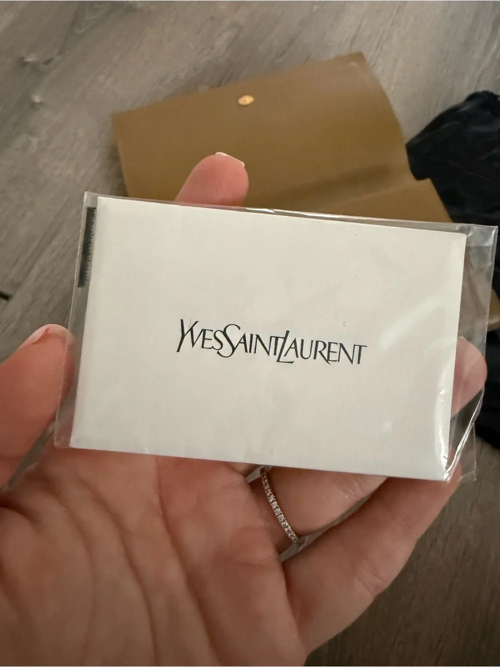 Yves Saint Laurent Camel Leather Embossed YSL Clutch - Picture 7 of 9